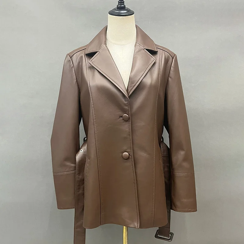 Women's Fur Trim Leather Jacket