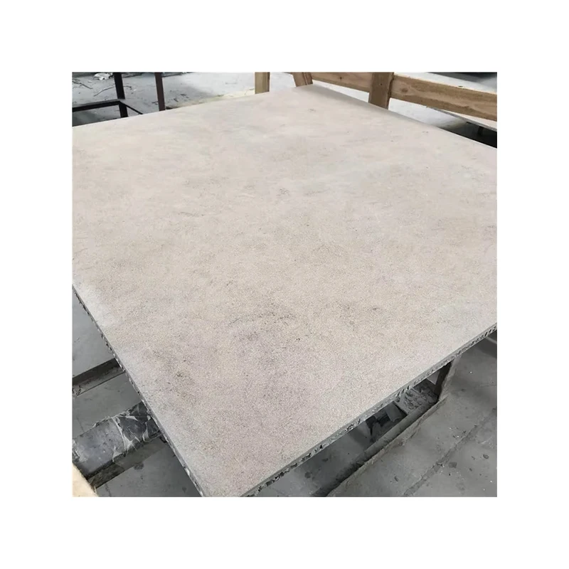 China Modern Design Composite Aluminum Honeycomb Brown Sandstone Polished Big Slab Floor Tile Hotel 1 Year Warranty Wholesale