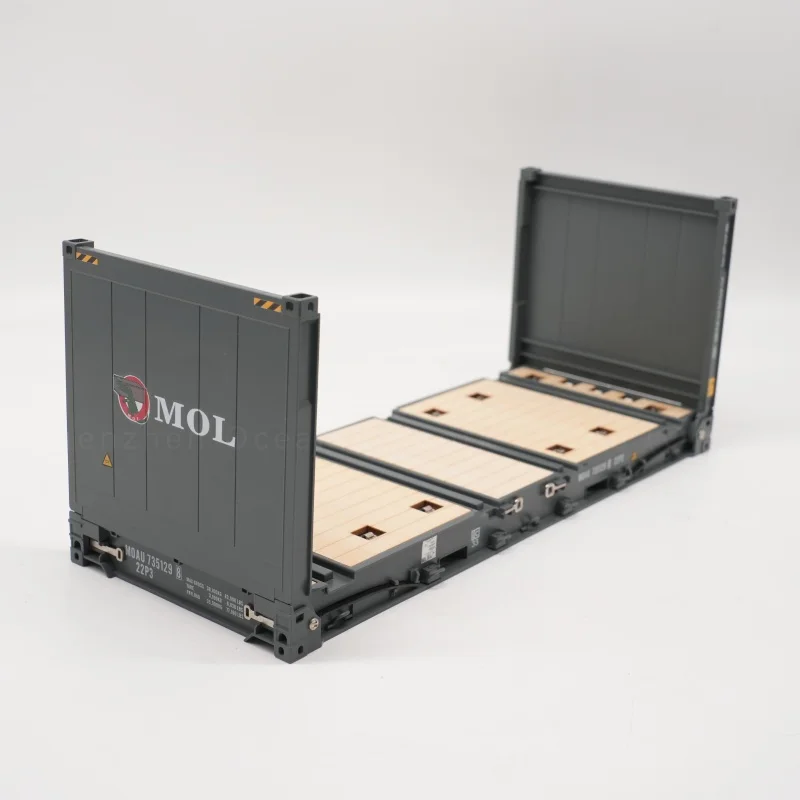 【LAC】O.A.S Container Model Factory Customized Scale1:20 Plastic Crafts Shipping Boxes MOL Flat Rack Container Corporate Gifts