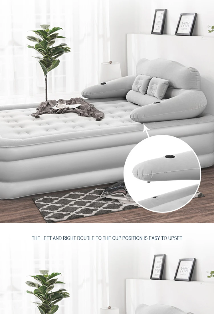 Inflatable Mattress With Free Inflation Pump Household Outdoor Air Cushion Bed,Foldable