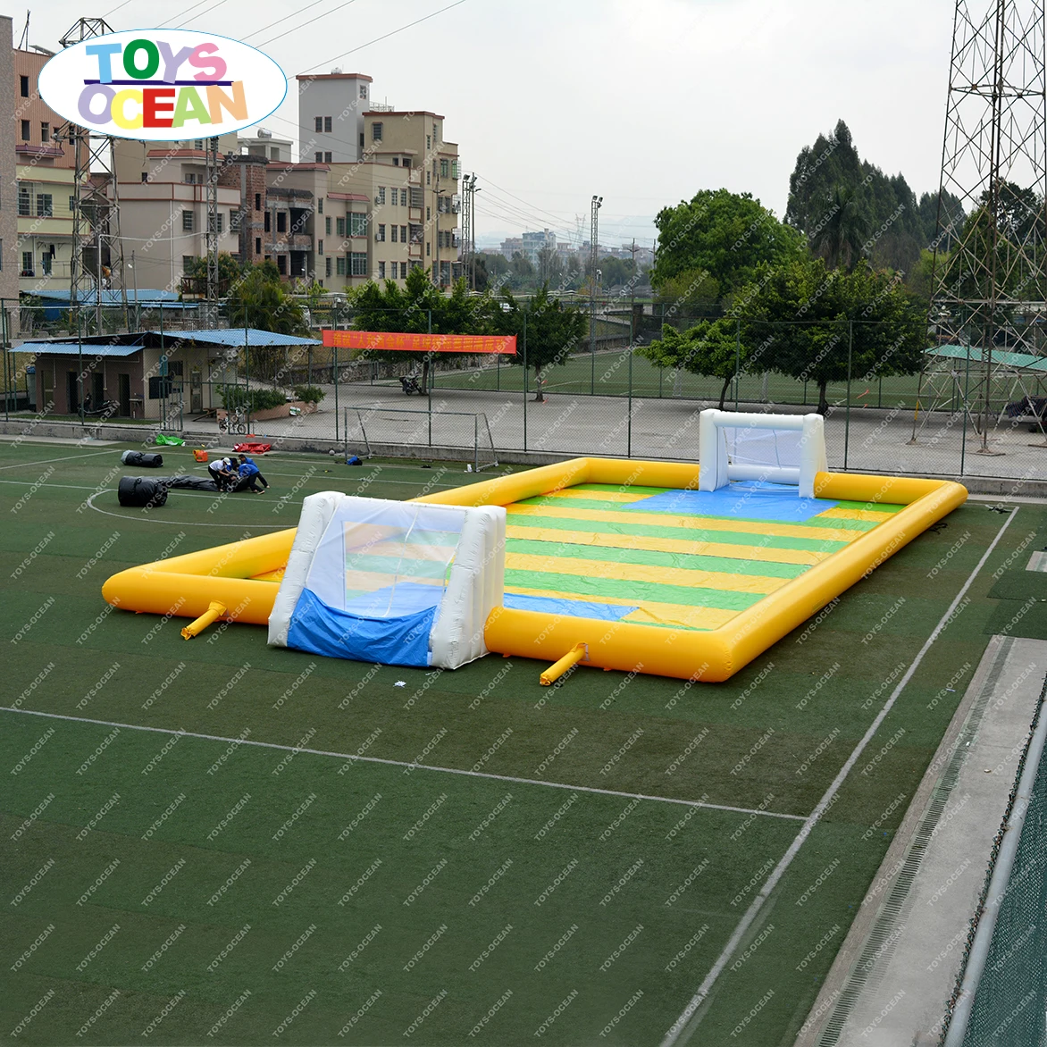 Hot Sale Custom Inflatable Sports Football Soccer Field and Soap Soccer Field