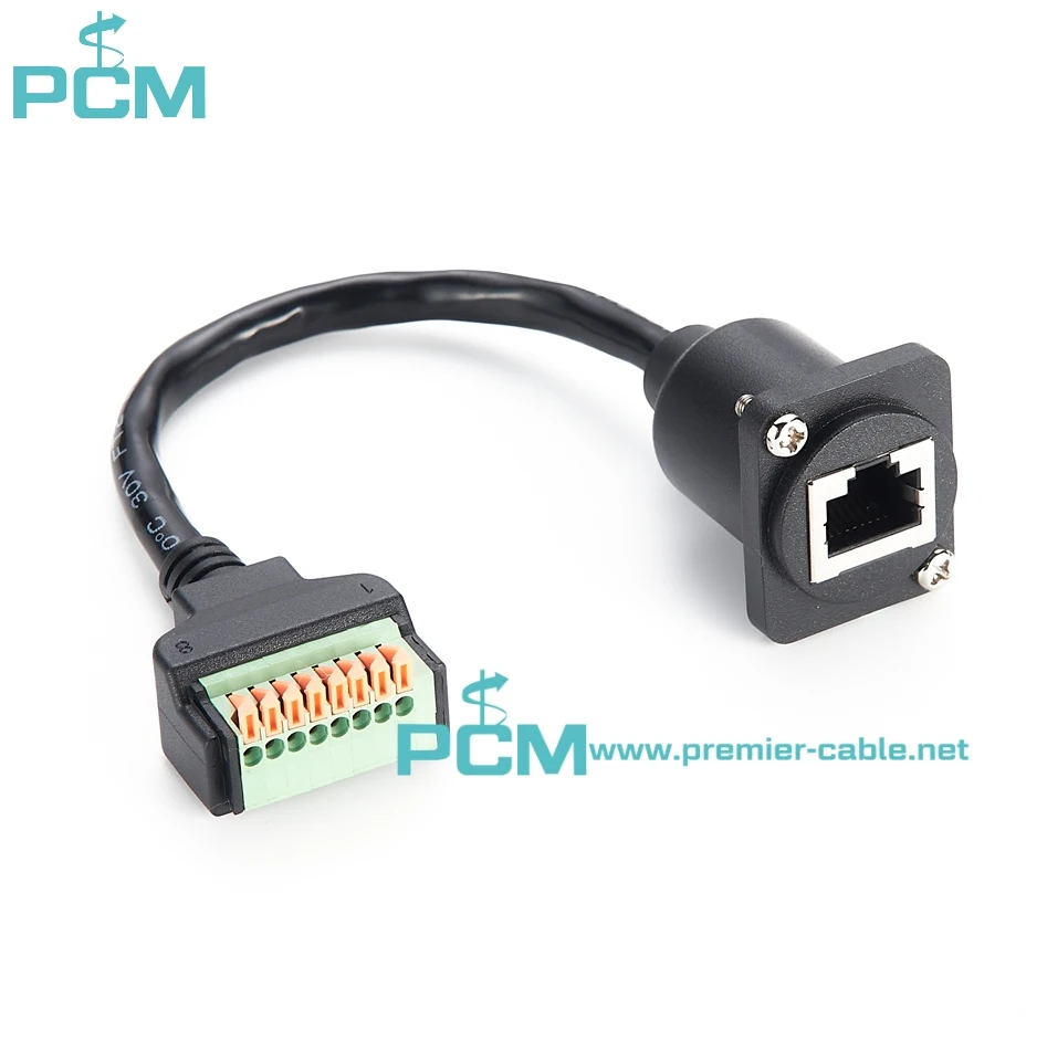 RJ45 8P8C Panel Mount Breakout Board with Screw Terminal details