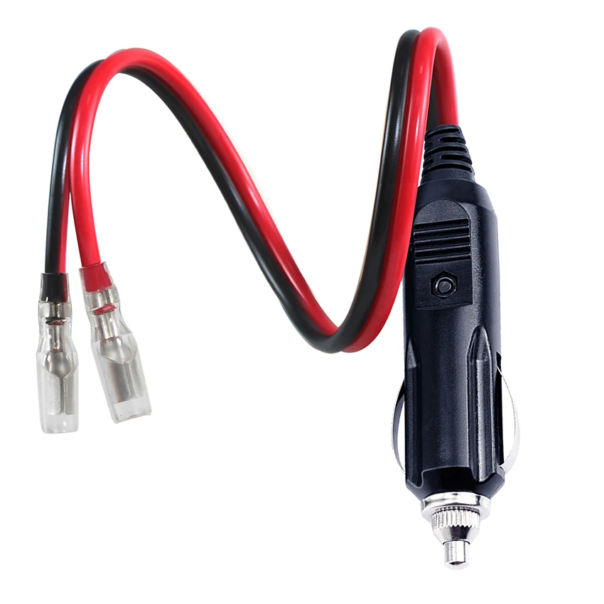 Leehitech 1 m Cavo di Prolunga per Accendisigari 12 V/24 V Batteria Auto Terminale Clip Cavo 16 AWG Impermeabile Presa Accendisigari Adattatore Cavo Morsetto a Coccodrillo