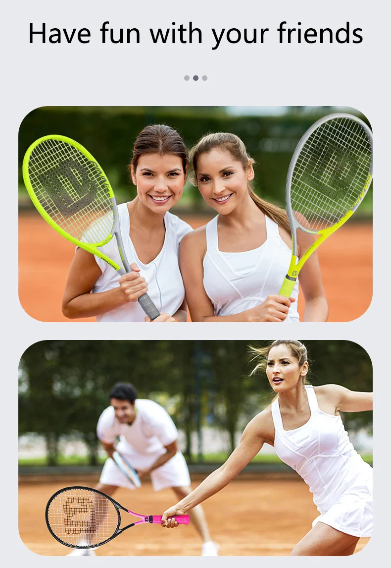 Wholesale Price Profesional Tennis Racket 27 Inch Tennis Racket With Bag Professional Carbon Gemini Tennis Racquet for Couple supplier