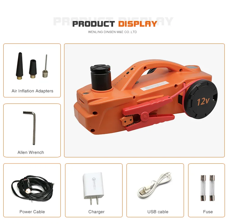 3t 12v 10a 150w Lithium Ion Battery Operated Inflation Car Jack Buy