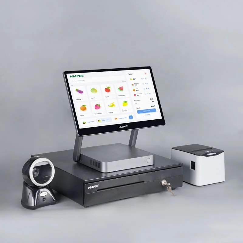 All in One Touch Pos Computer Single 15.6inch  Point of Sale System Device for Restaurants/Cafe Shop