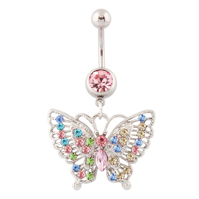  JOERICA 6 Pcs 14G Belly Button Rings Dangle for Women Stainless  Steel CZ Navel Rings Set Cute Butterfly Belly Rings Body Piercing Jewelry :  Clothing, Shoes & Jewelry