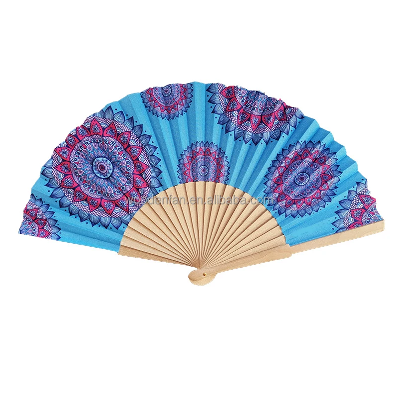 Modern Design Handcrafted Plain Wooden Hand Fan 23cm Brown Handle Chinese Bamboo Manual Folding Hand Fan Gift for Summer