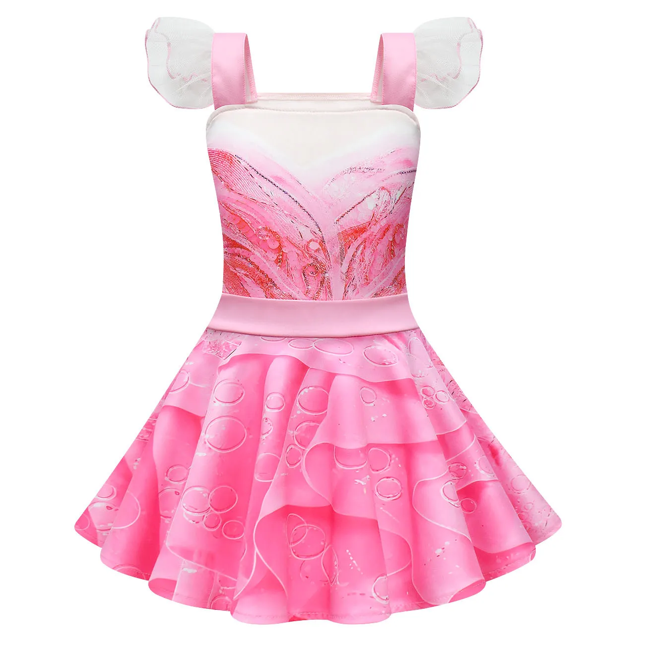 Witch Glinda TV Movie Costumes Pink Bubble Tulle Dress