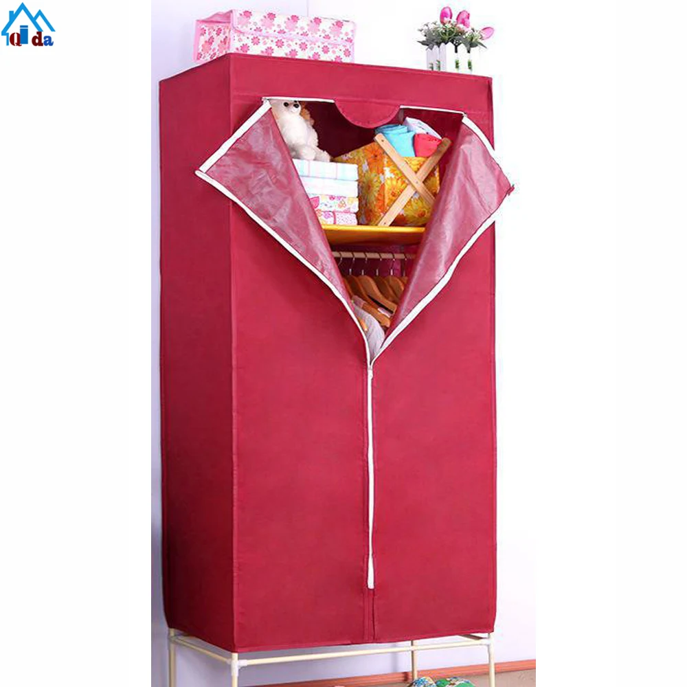 Factory Best Selling PP DIY Wardrobe Portable Cheap Student Cabinet Clothes Quilt Storage Cabinet
