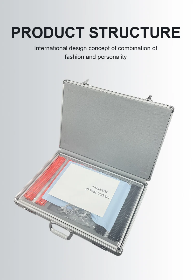 Rightway Brand Best Quality Plastic Rim Trial lens Set 266 PCS with Aluminum