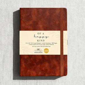 Brown Leather A5 Hardcover Journal College Ruled 300 Pages for Personal Professional Use by Men Women Global Supplier