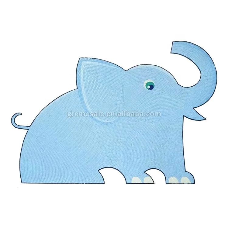 Custom Size Single Pattern Smooth Edges Animal World Glass Mosaic Dolphin Deco Hand Cut Lion Mural Sea Turtles Mosaic Pool Tiles