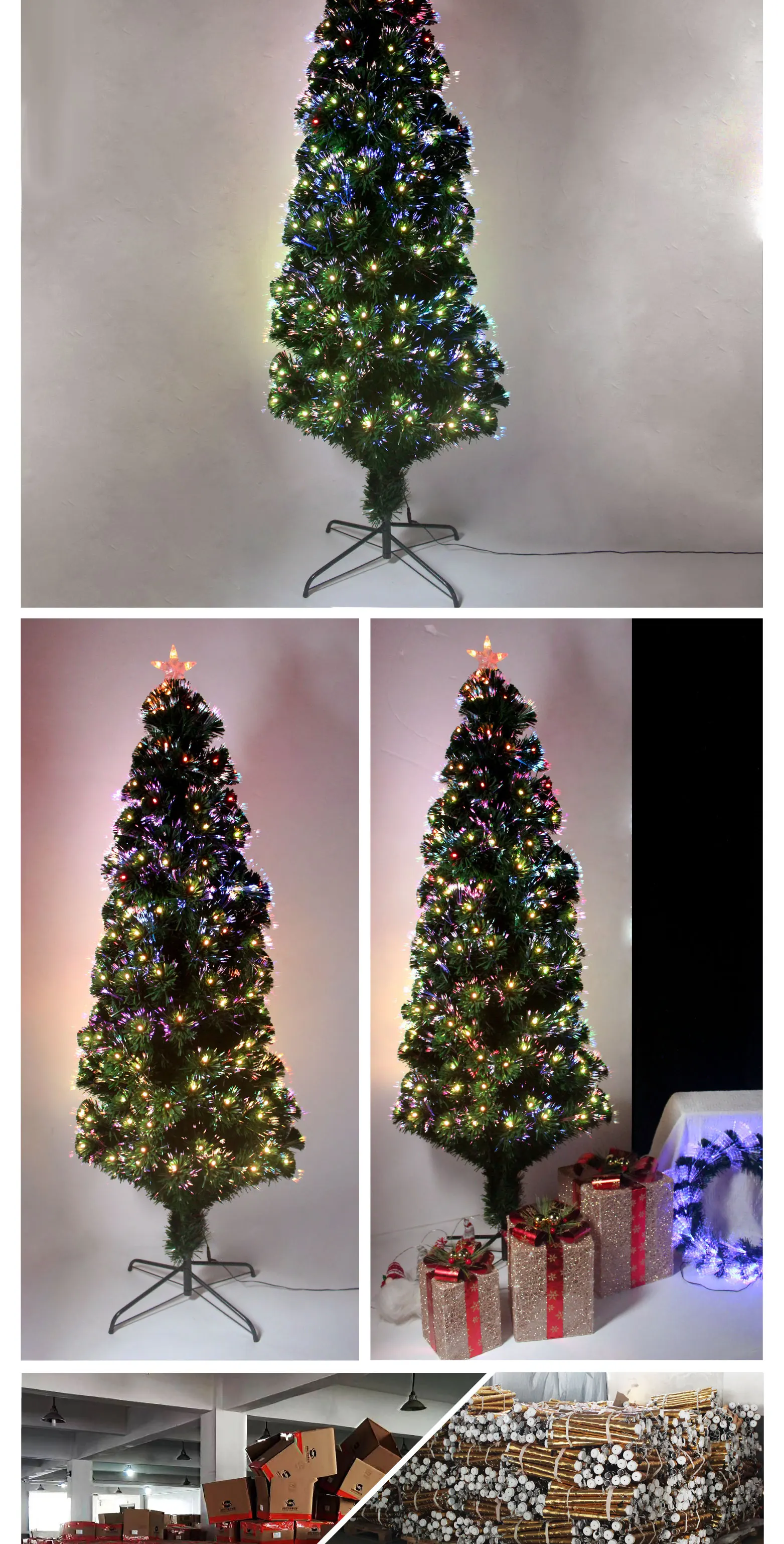 6 Ft Prelit Fiber Optic Christmas Tree Lighted Artificial Christmas
