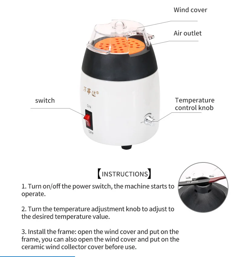 NH-360 Optical Eyeglasses Legs Adjustment Baking Lamp Frame Heater