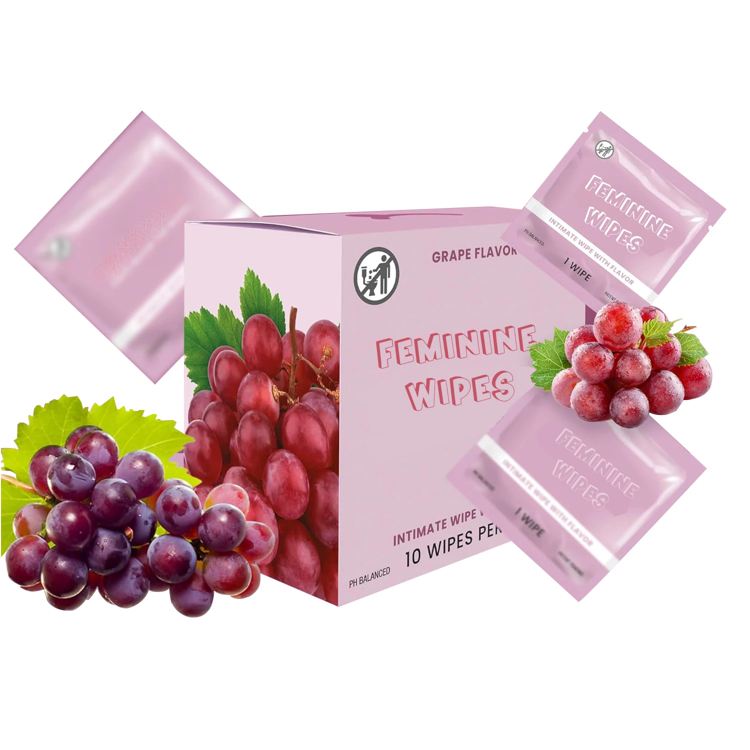 Lingettes jetables féminines biologiques, lingettes simples en bambou pour équilibre du Ph, lingettes nettoyantes intimes pour femmes, pour voyage