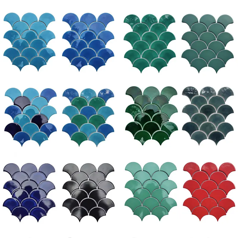 Glossy Gel Painting Marble Leaf with Travertine Egypt Pieces Sicis Mosaic-mesh Back Tile Mosaic