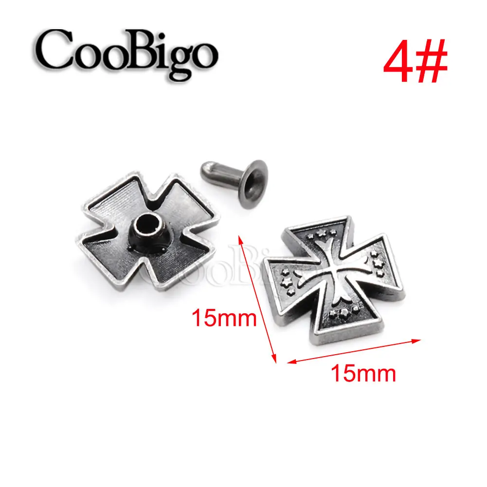 Металлические заклепки-гвоздики в виде черепа шипы стиле панк-рок ошейник для домашних животных браслет одежда тканевая сумка обуви кожаные аксессуары рукоделия детали