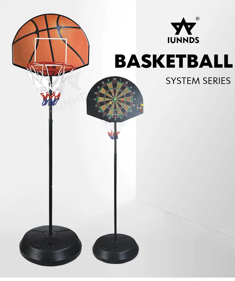 IUNNDS Children Toys Training 2-1 Function Backboard Kids Basketball Hoop Stand With Nets