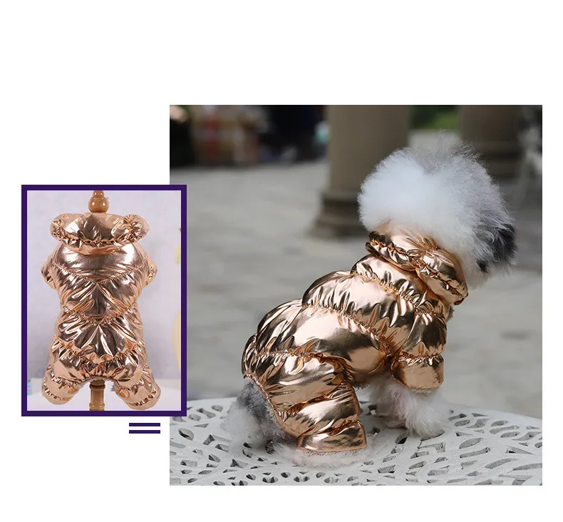 Best Selling Luxury Pet Clothes Dog Coats Wholesale 7 Colors Winter Thick Warm Windproof Pet Jacket For Puppy Teddy P