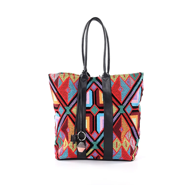 Beautiful Design Embroidery Boho Bag Women Casual Tote Shoulder Handbag