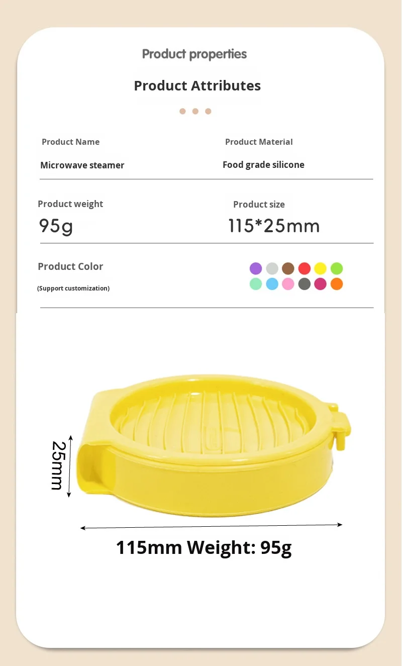Circular Silicone Fried Egg Mold Flip Type Heatable Food Microwave Oven Friendly High Temperature Resistant Kitchen Tool supplier