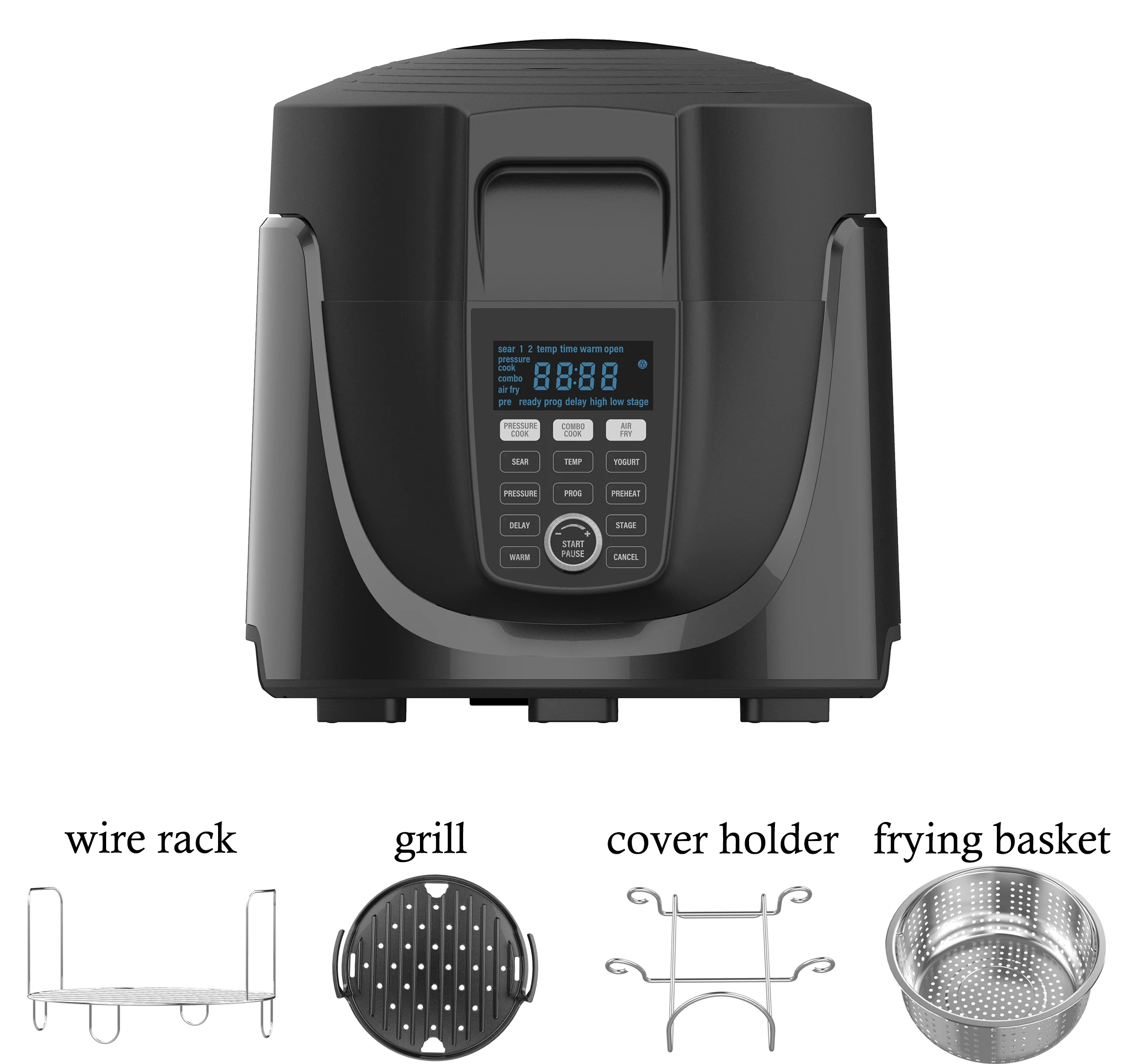 2 Lids Newest Design 6l Large Capacity Digital Control Multi Cooker 2