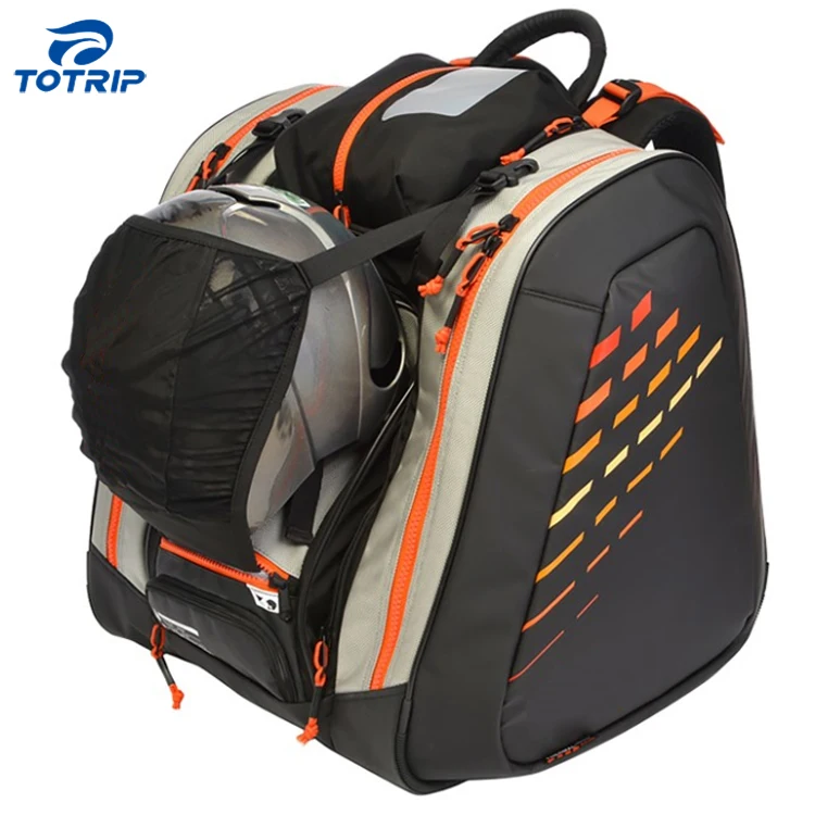 Adult waterproof ski snowboard boots helmet backpack bag