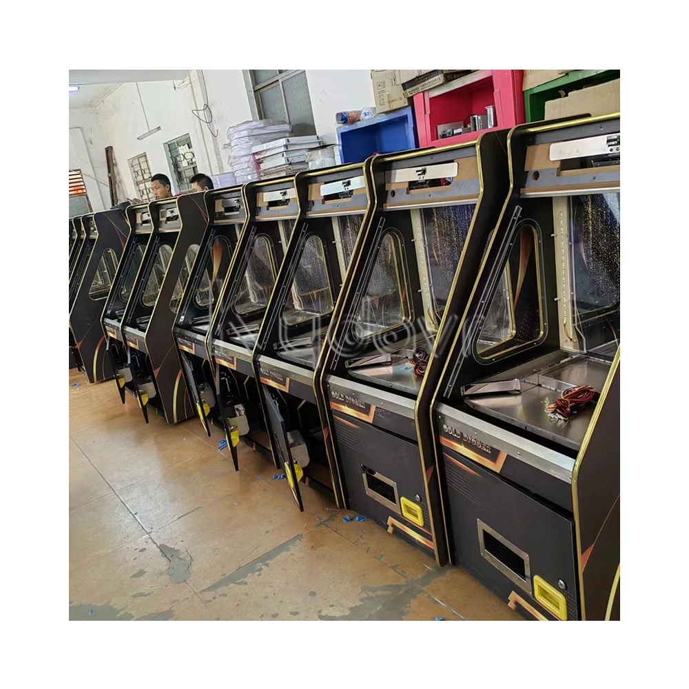 电子游乐园幸运硬币操作街机推土机四分之一游戏塔单硬币推动器带换钞器