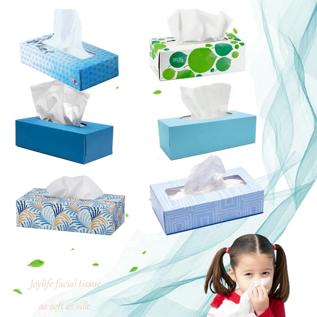 Premier High quality Face tissues paper towels custom logo 2ply box packed ultra soft white face paper napkin facial tissues