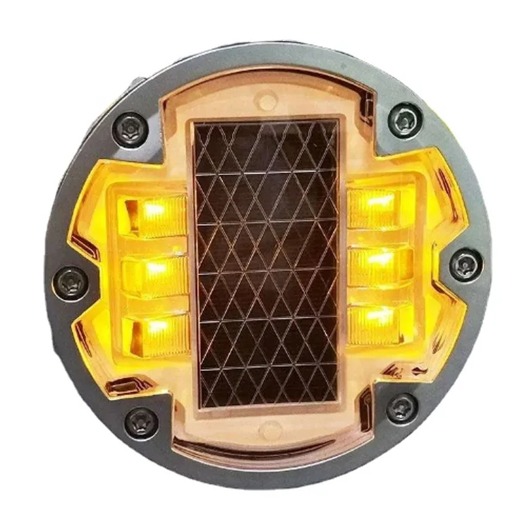 IL300 Embedded Solar Panel Round Road Stud LED Reflector Underground Pavement Marker Light for Driveway