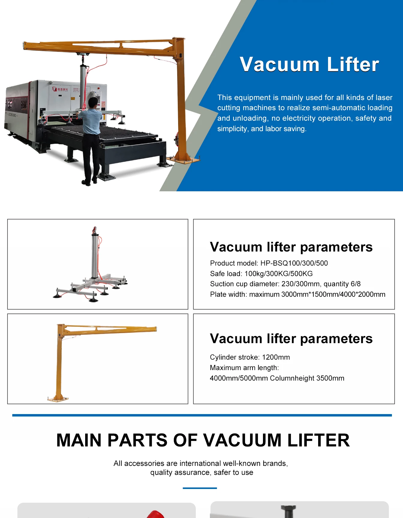 Air Powered Vacuum Lifter Pneumatic Powered Vacuum Lifter For Handing