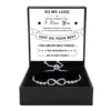 white gold-plated bracelet card-black brushed gift box