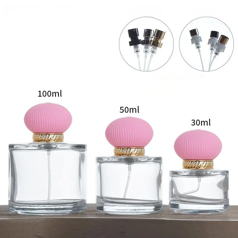 Eco-Friendly 20ml 30ml 15ml Recyclable Lightweight Flat Perfume Bottles Pump Sprayer Cosmetic Packaging Matte Surface 60ml 30ml
