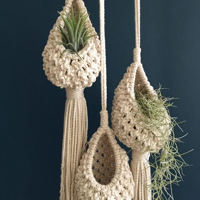 Boho cotton thread handmade home decoration macrame plant hanger