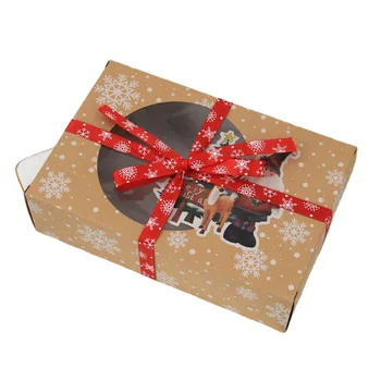 IMEE Christmas Bakery Sweets Packaging Gift Packaging Cakes Candy Paper Box Candy Cookie Bread Small Bakery Box