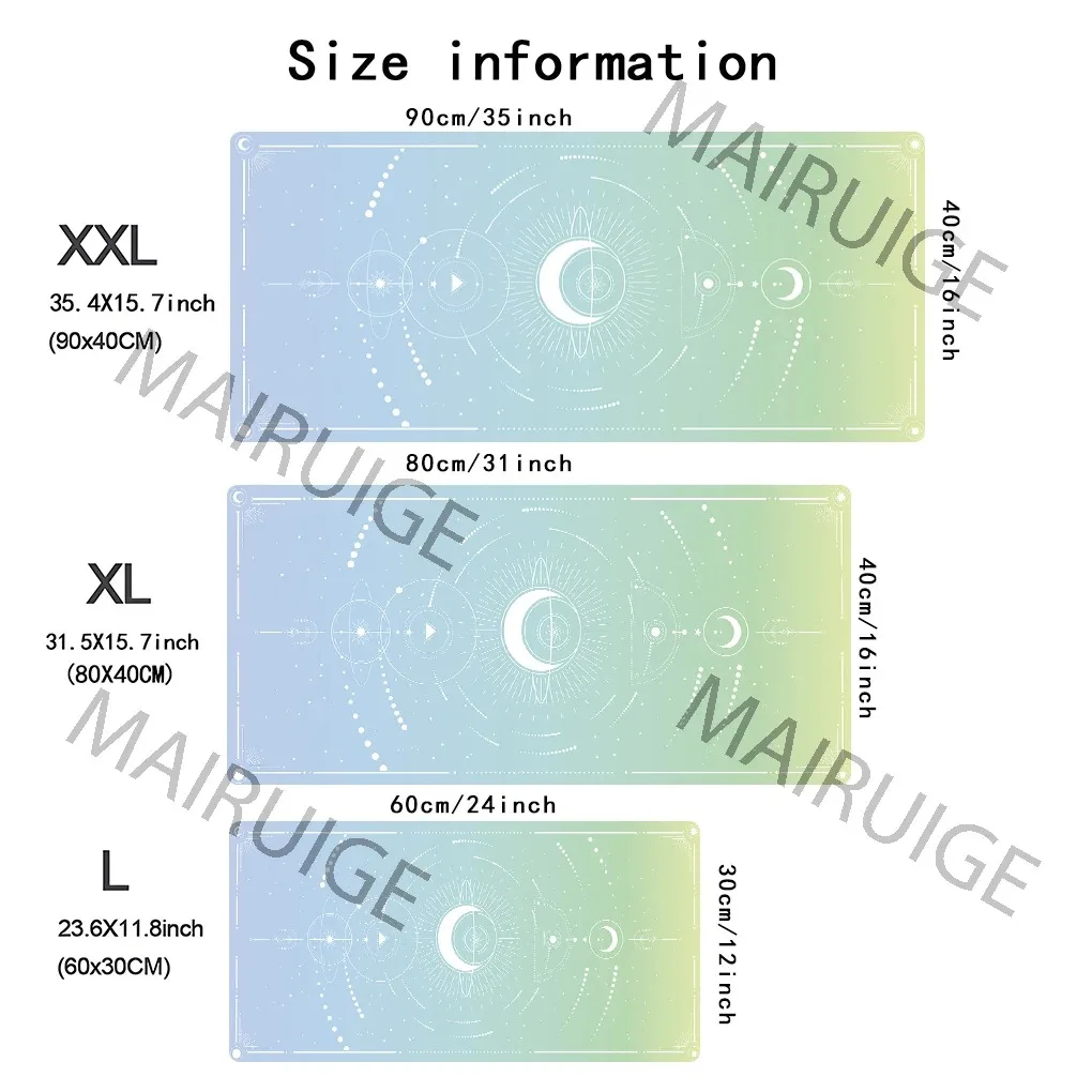 Moon and Stars Fantasy-themed Stylish Cool PC Gaming Mouse Pads Gamer Mats Teclado Pad M aperçu 10