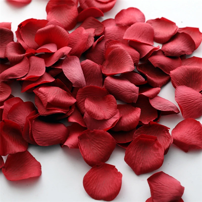 Real Touch Artificial Silk Flower Petals Romantic Atmosphere Wedding Flowers Rose Petals For