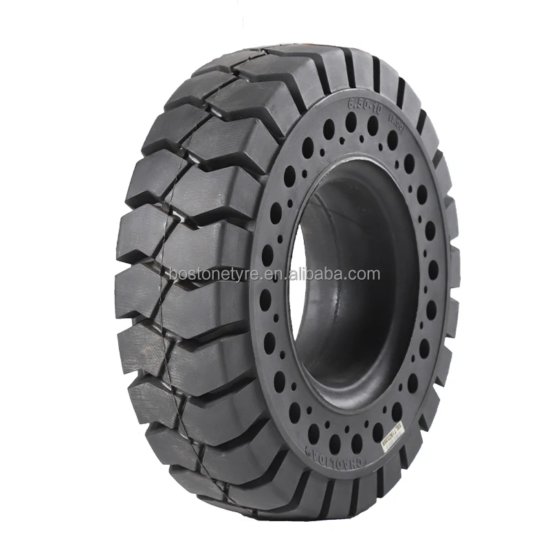 BOSTONE Brand 6.5 -10 New Rubber Solid Fork Truck  Tyres