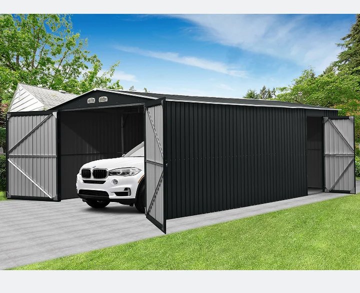 13'x20'ft Heavy-Duty Metal Car Garage Carports Storage Shed