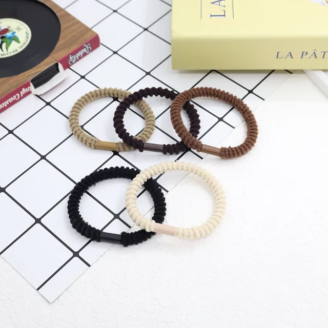 Factory Wholesale Fluffy Classic Nylon Hair Ties High Stretch Durable Hair Elastic Headband Colorful Hair Accessories