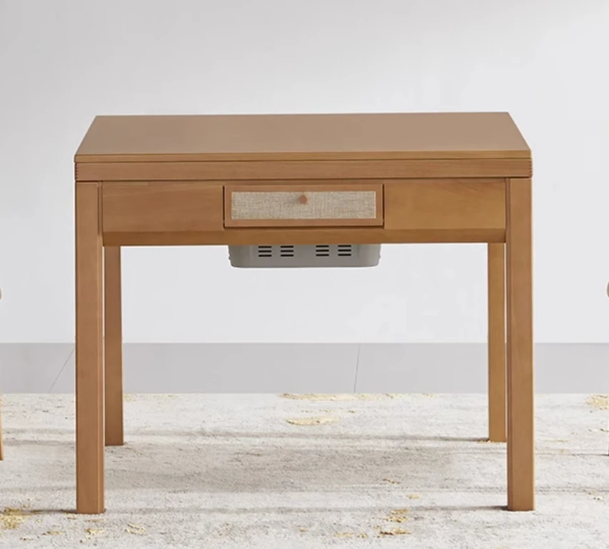 Полностью автоматическая машина для Маджонга из цельного дерева высококачественный обеденный стол двойного назначения