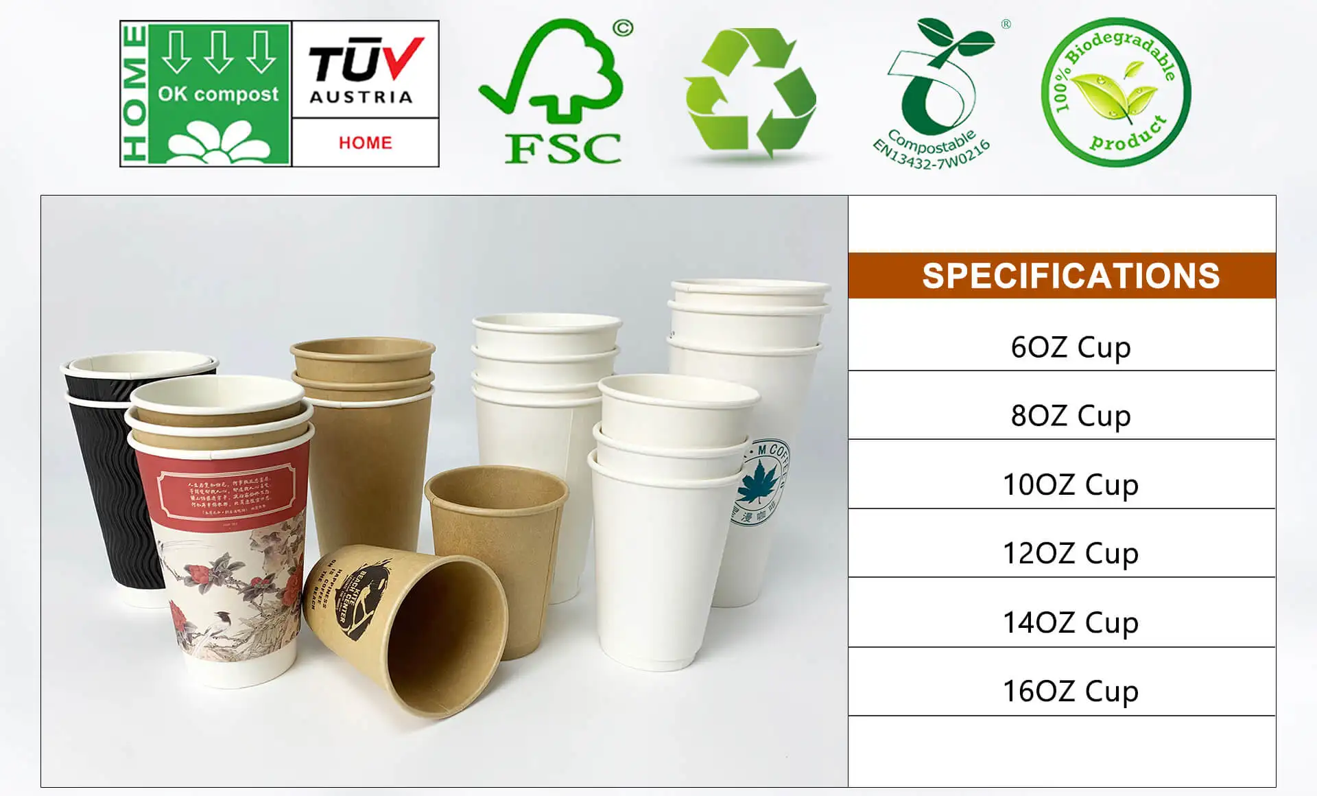 Customized Logo Design Paper Cups - Bio-Degradable & Disposable