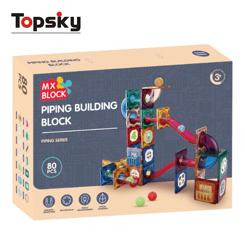 Plastic 3D Colorful Puzzles Stacking Blocks Toys DIY Tiles Clear Construction STEM Preschool Sensory Educational Toys for Kids