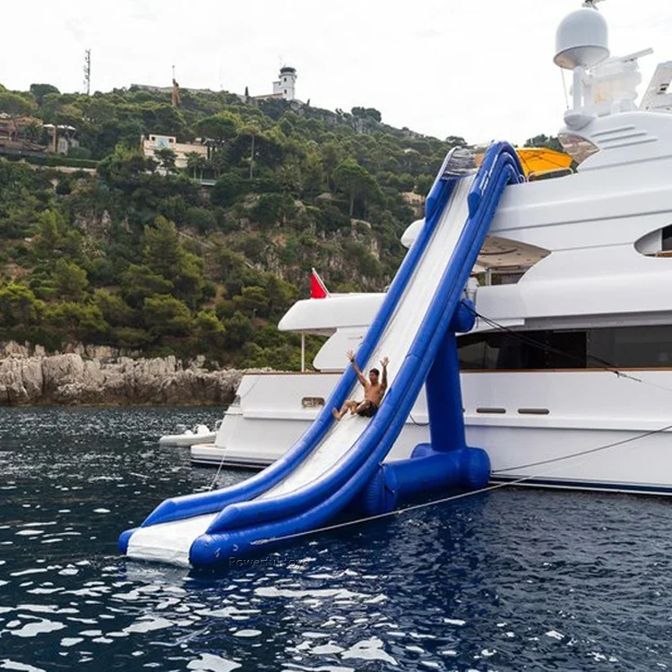 Inflatable Pontoon  Boat Slide  Inflatable  Floating Yacht  Water Slide