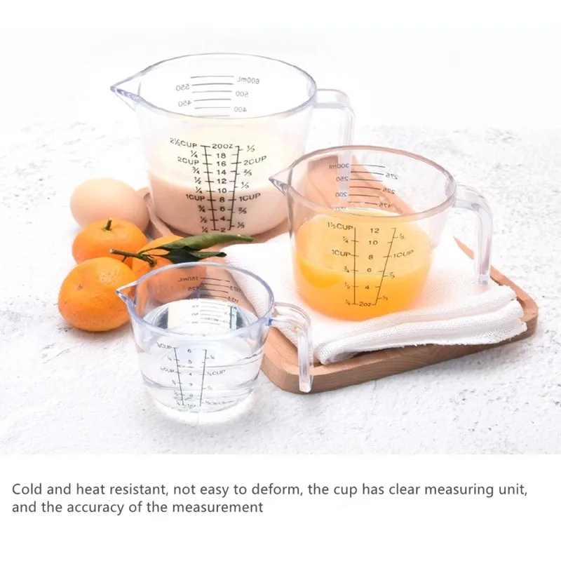 Small Size 150ml Capacity Container Portable  Measurement Tool Transparent Plastic Kitchen Measuring Cups