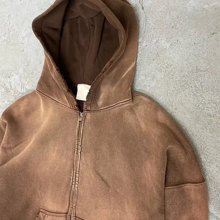 Custom Streetwear Heavyweight French Terry Blank Oversized Mens Vintage Acid Wash Sun Faded