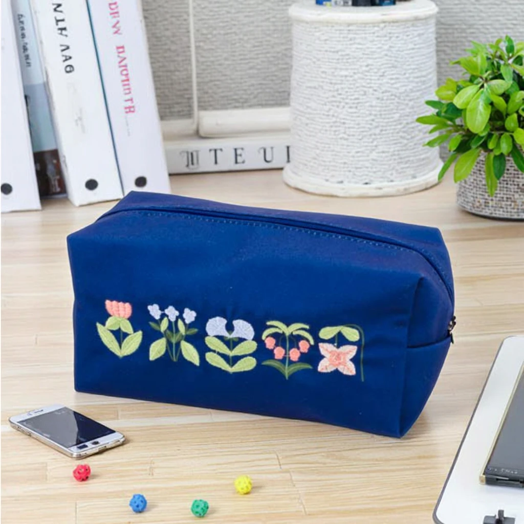 Large Capacity Recycled Fabric Pencil Case Practical and Eco-Friendly Pencil Bags