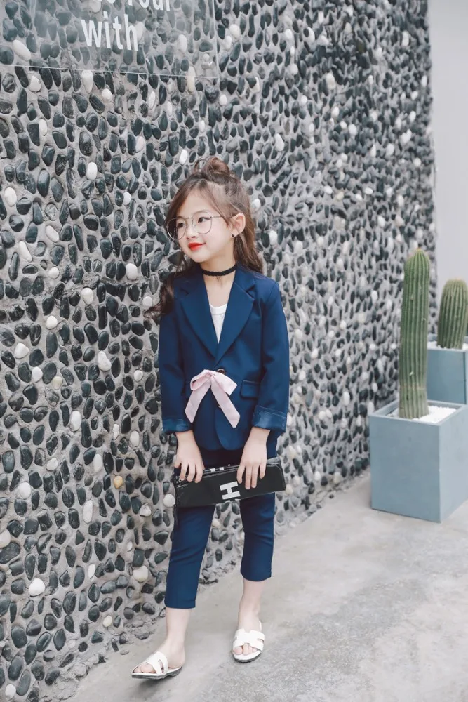 Wholesale Girls Clothing 2016 Hot Sale Suit in Children Pant and Coat