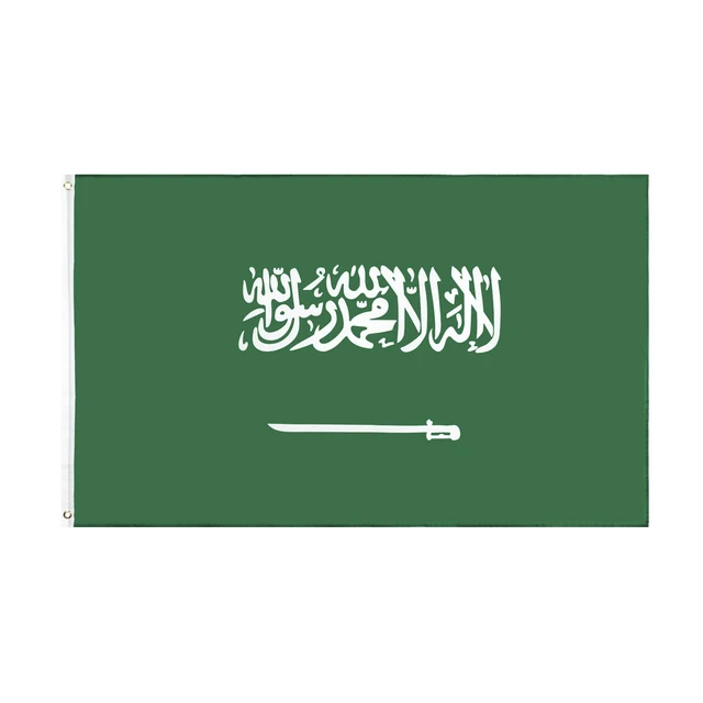 100% Polyester Custom Sublimation 3x5ft Country Saudi Arabia Flag